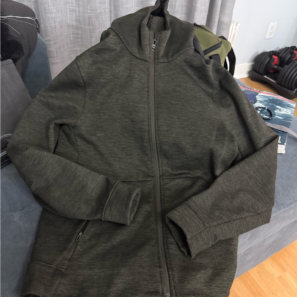 Lululemon Athletica Forest Green Zip-Up sweater